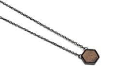 BeWooden dámsky náhrdelník s dreveným detailom Apis Nox Necklace Hexagon univerzálna