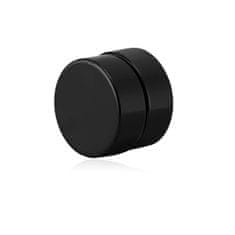 Troli Čierna magnetická single náušnica 2v1 (koliesko, mini brošňa) VSE6018B-PET