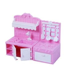 Rappa Sada nábytok mini pre bábiky (klavír - toaletka - kuchyňa)