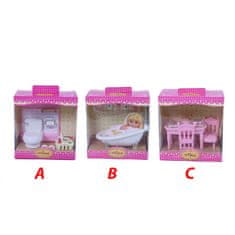 Rappa Sada nábytok mini pre bábiky (záchod alebo vaňa alebo jedáleň)