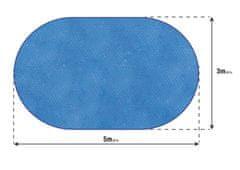 BazenyShop Solárna plachta modrá na bazén 3 x 5m