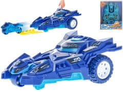 Auto akrobatické 14 cm spätný chod s motorkou (svetlo modrá, tmavo modrá)