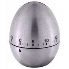 Koopman Mechanický časovač na vajcia strieborný 6 cm