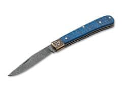 Böker Manufaktur 1132021DAM Annual Damascus 2021 zberateľský nôž 8,3 cm, javor, modrá