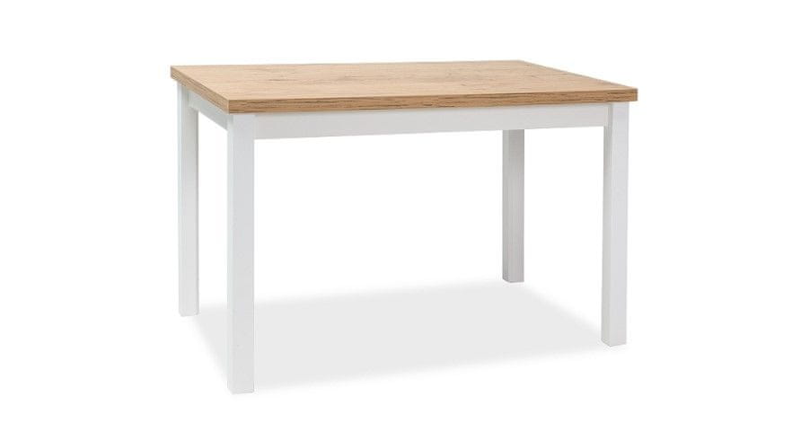MôjNábytok Signal Jedálenský stôl ADAM | 100 x 60 cm Farba: dub lancelot / biely mat