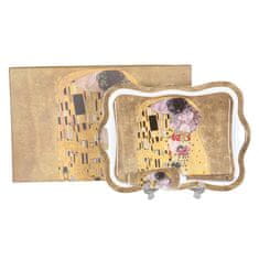 Home Elements  Tortový tanier s náčiním 35 cm, Klimt, Bozk zlatý