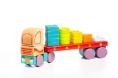 CUBIKA Cubika13425 kamión s geometrickými tvarmi drevená skladačka 19 dielov MA1-13425