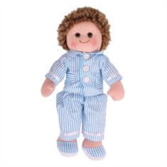 Bigjigs Toys látková bábika Arthur v modrém pyžamu 35 cm