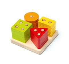 CUBIKA Cubika 15344 Zriedime tvary IV - drevená puzzle 17 dielov