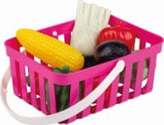 Androni Nákupný košík so zeleninou - 10 kusov, ružový