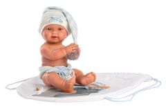 Llorens 26313 NEW BORN CHLAPEČEK realistická panenka miminko s celovinylovým tělem 26 cm