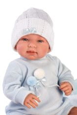 Llorens 84451 New born Realistická bábika Bábätko sa zvuky a mäkkým látkový telom 44 cm