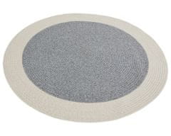 NORTHRUGS Kusový koberec Braided 105555 Grey Creme kruh – na von aj na doma 150x150 (priemer) kruh