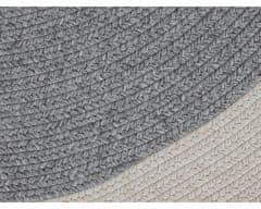 NORTHRUGS Kusový koberec Braided 105555 Grey Creme kruh – na von aj na doma 150x150 (priemer) kruh