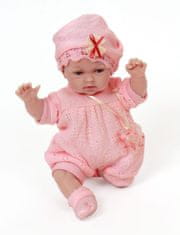 Antonio Juan Realistické bábätko s kostřičkou holčička Peke na růžové dečce