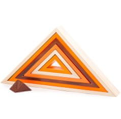 Bigjigs Toys Bigjigs dieťa drevené skladacie trojuholníky