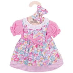 Bigjigs Toys Ružové kvetinové šaty pre bábiku 38 cm