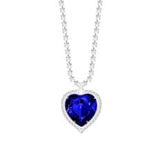 Preciosa Moderný náhrdelník Modré srdce s českým krištáľom 2025 68