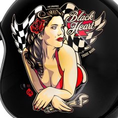 Black Heart Moto prilba V537 Black Heart Farba Melisa, čierna lesk, Veľkosť XS (53-54)
