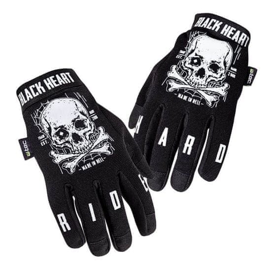 Black Heart Moto rukavice Black Heart Web Skull Farba čierna, Veľkosť 3XL