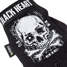 Black Heart Moto rukavice Web Skull Farba čierna, Veľkosť 4XL