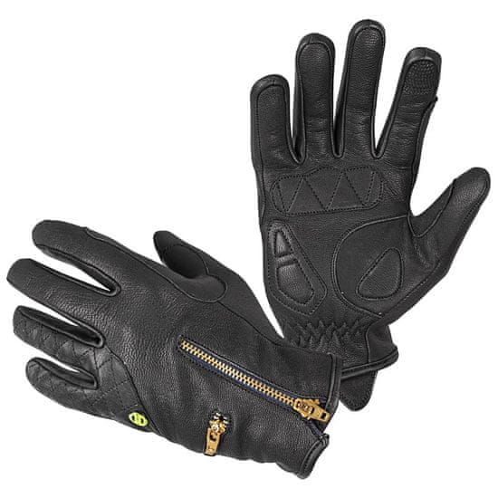 W-TEC Dámska koža moto rukavice W-TEC Perchta Farba čierna, Veľkosť XL