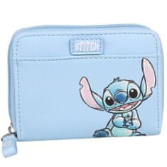 Disney Stitch Disney Dámska peňaženka ,modrá malá zips 11x8 cm