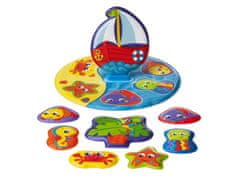 Playgro Plávajúce puzzle do vane