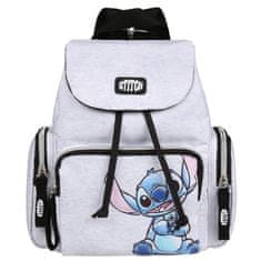 Disney Stitch Disney Grey melanžový batoh s vreckami 25x19x20 cm
