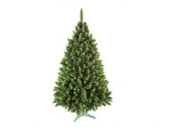 Stromček jedľa umelý vianočný sa zelenými konci + stojan 220cm