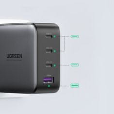 Ugreen CD226 GaN sieťová nabíjačka 3x USB-C / 1x USB PD QC 100W, čierna