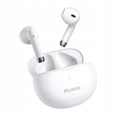 Mcdodo Slúchadlá k telefónu Mcdodo, bezdrôtové, do uší, s puzdrom, Bluetooth 5, biele