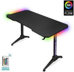 Connect IT NEO+ herný stôl s RGB podsvietením, ČIERNY