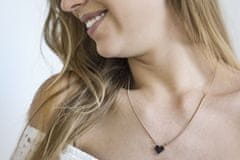 BeWooden dámska náhrdelník s dreveným detailom Rose Necklace Heart ružová