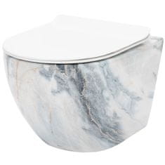 REA Závesné WC Carlos Duroplast Slim Zm Granit Shiny REA-C8002 - Rea