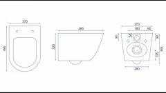 REA Závesné WC Carlos Duroplast Slim Zm Granit Shiny REA-C8002 - Rea