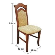 Pyka Jedálenská stolička Enzo - drevo D3 / béžová