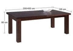 Pyka Rozkladací jedálenský stôl Kuba II 250/450 - drevo D16