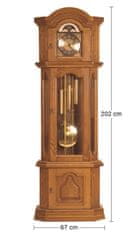 Pyka Rustikálne stojace hodiny s kyvadlom Kinga Lux - drevo D3