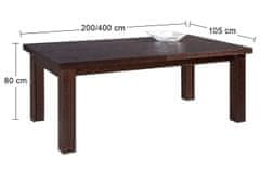 Pyka Rozkladací jedálenský stôl Kuba II 200/400 - drevo D16