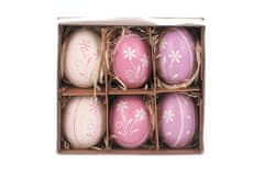 Autronic Kraslice z pravých vajíčok, bielo-fialová varianta. Cena 6ks v krabičke. VEL6024