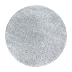 Ayyildiz Kusový koberec Brilliant Shaggy 4200 Silver kruh 80x80 (priemer) kruh