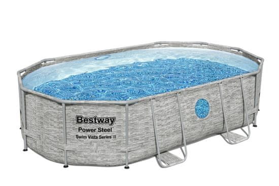 Bestway Bazén Swim Vista s konštrukciou 4,88 x 3,05 x 1,07 m set s pieskovou filtráciou 2m3/hod