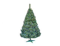 Stromček BOROVICE umelý vianočný s bielymi koncami + stojan 140cm