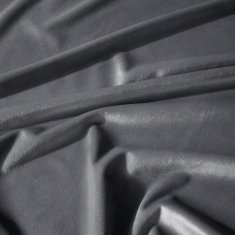 Eurofirany Velúrová záclona na páske Melanie 140x270 cm sivá