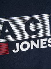 Jack&Jones Plus Pánske tričko JJELOGO Regular Fit 12158505 Navy Blazer PLAY 4 (Veľkosť XXL)