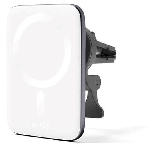 EPICO Ultrathin Wireless Car Charger - MagSafe compatible 9915101300218 strieborná/biela