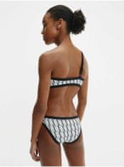 Calvin Klein Čierno-biely dámsky vzorovaný spodný diel plaviek Calvin Klein Underwear XS