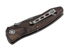 Böker Manufaktur 110192DAM Tirpitz-Damascus Wood zberateľskiý nôž 9,9 cm, damašek, orech