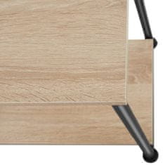 tectake Odkladací stolík Yonkers 38,5x30x51,5cm - Industrial svetlé drevo, dub Sonoma